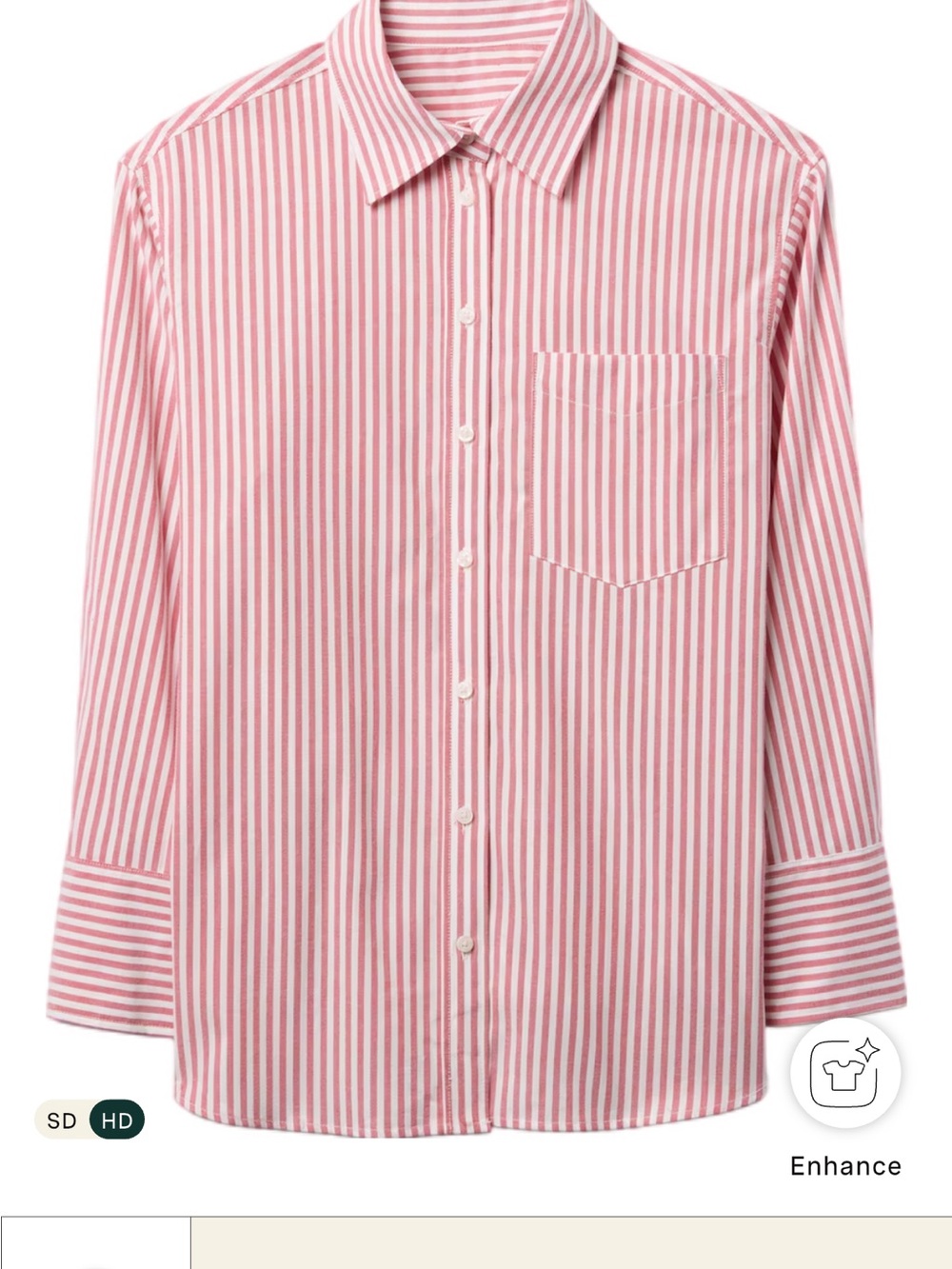 Women’s Pink Striped Button-Down Shirt